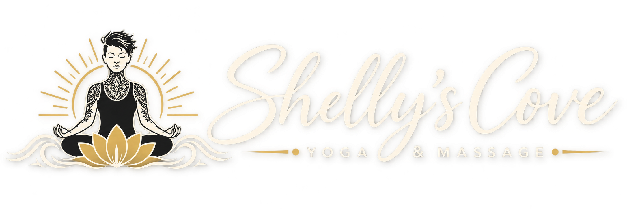 Shelly's Cove White logo Horizontal